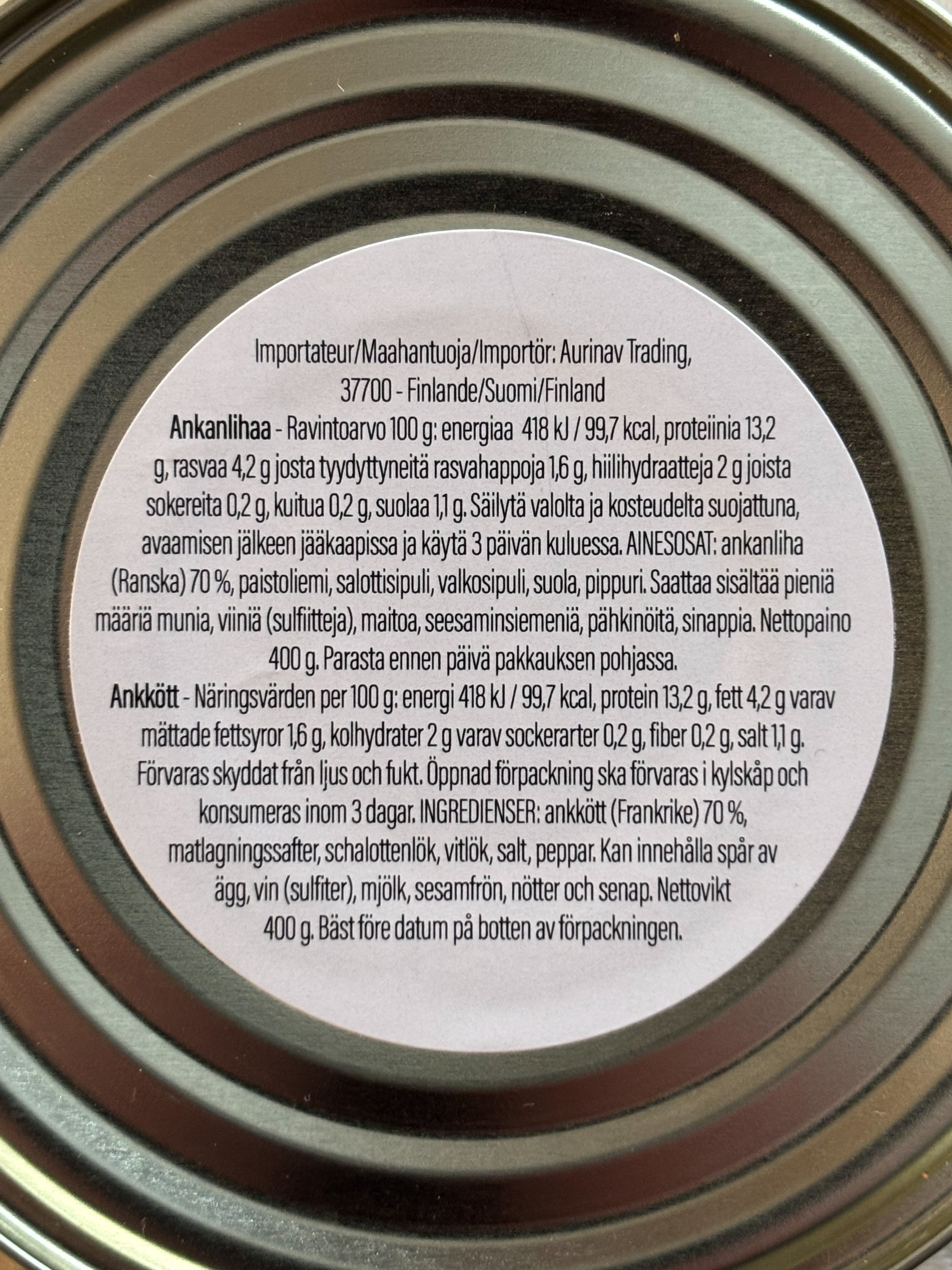 Effiloché de canard- nyhtöankkaa 400g